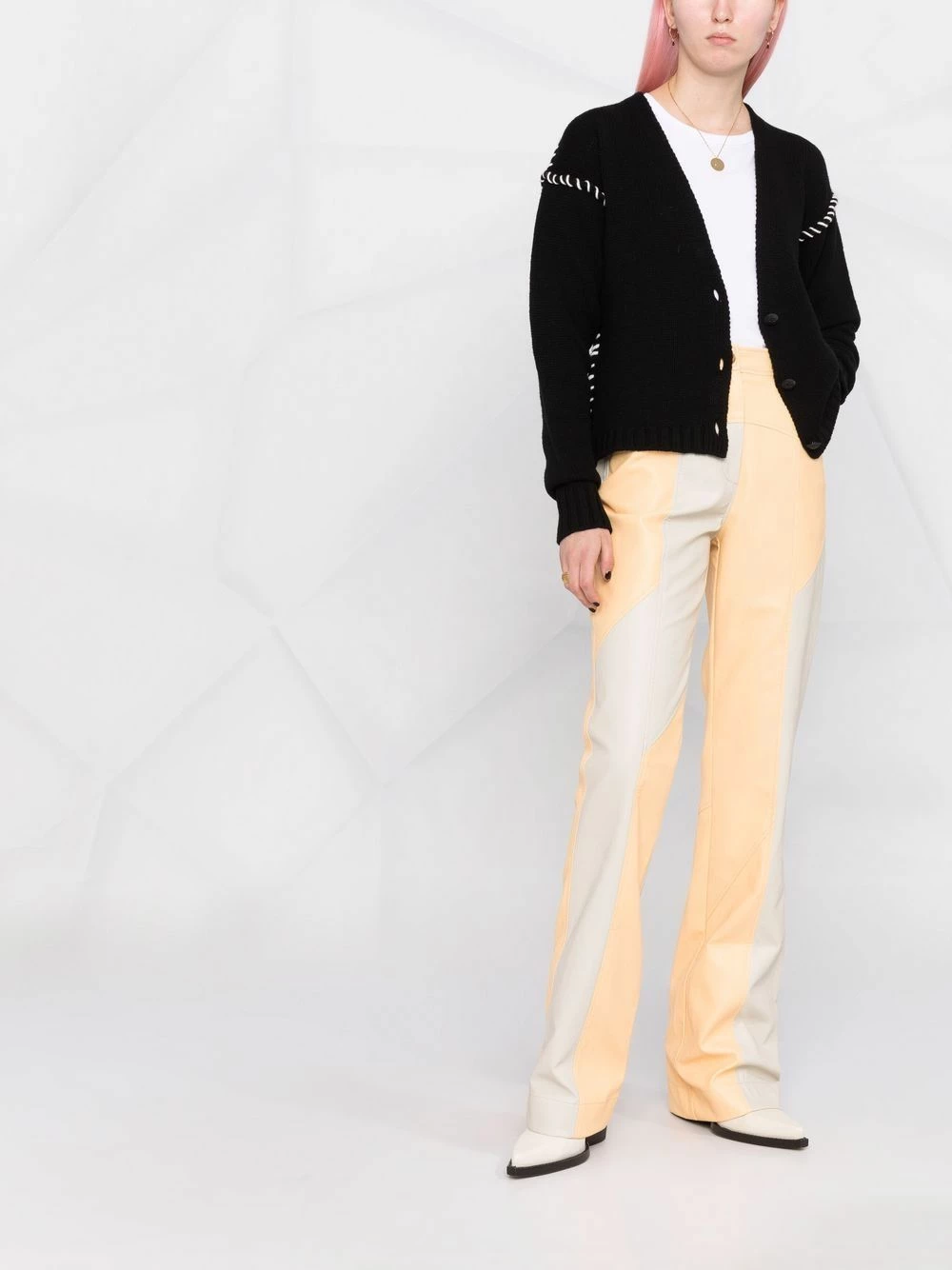 ETRO Prix Avantageux Cardigan nervuré à coutures contrastantes cardigans femme 2 ETRO cardigan nervuré à coutures contrastantes