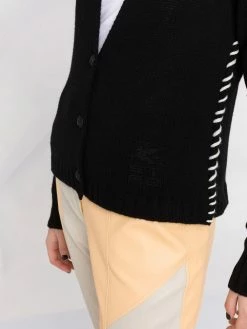 ETRO Prix Avantageux Cardigan nervuré à coutures contrastantes cardigans femme 10 ETRO cardigan nervuré à coutures contrastantes