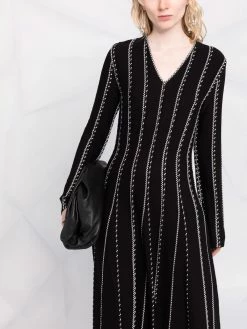 ETRO robe en maille à col v