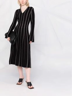 ETRO robe en maille à col v