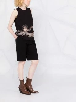 ETRO haut sans manches à imprimé graphique