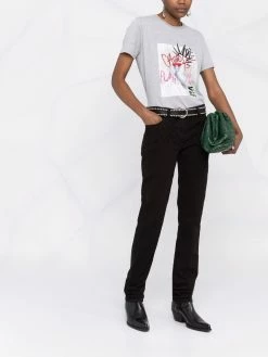 ETRO jean skinny à fleurs brodées