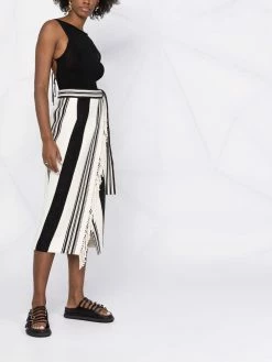 ETRO jupe portefeuille rayée