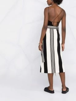 ETRO jupe portefeuille rayée