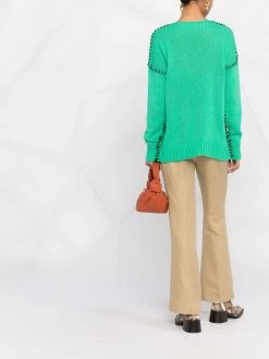 ETRO pull nervuré à coutures contrastantes