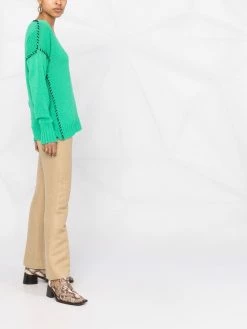 ETRO pull nervuré à coutures contrastantes