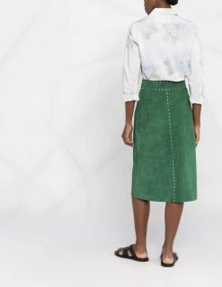 Première Qualité ETRO Jupe en daim à détails de clous jupes trapèze femme 9 ETRO jupe en daim à détails de clous