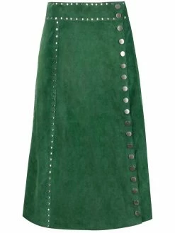 ETRO jupe en daim à détails de clous