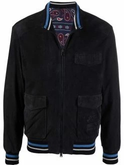 ETRO veste en cuir à design multi-poches