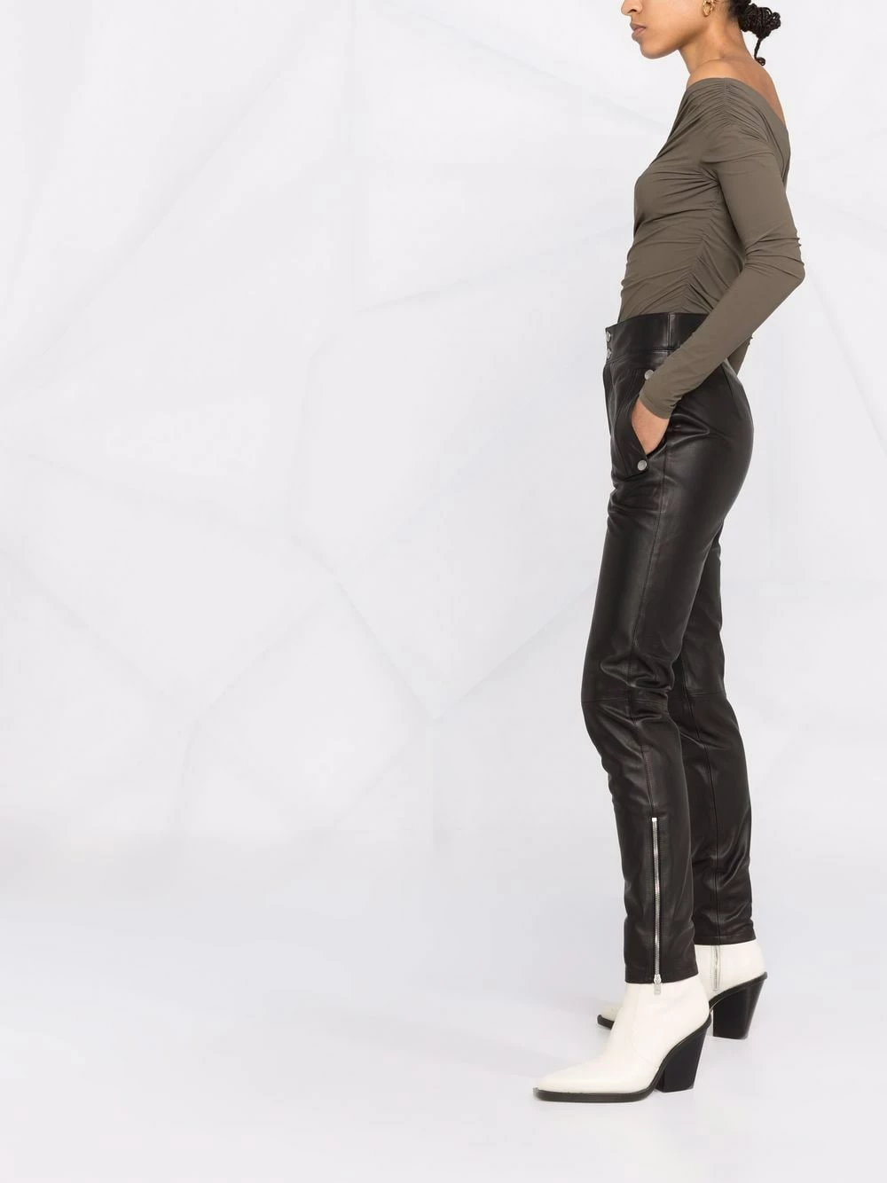 ETRO Pantalon skinny en cuir Qualité Supérieure pantalons skinny femme 6 ETRO pantalon skinny en cuir