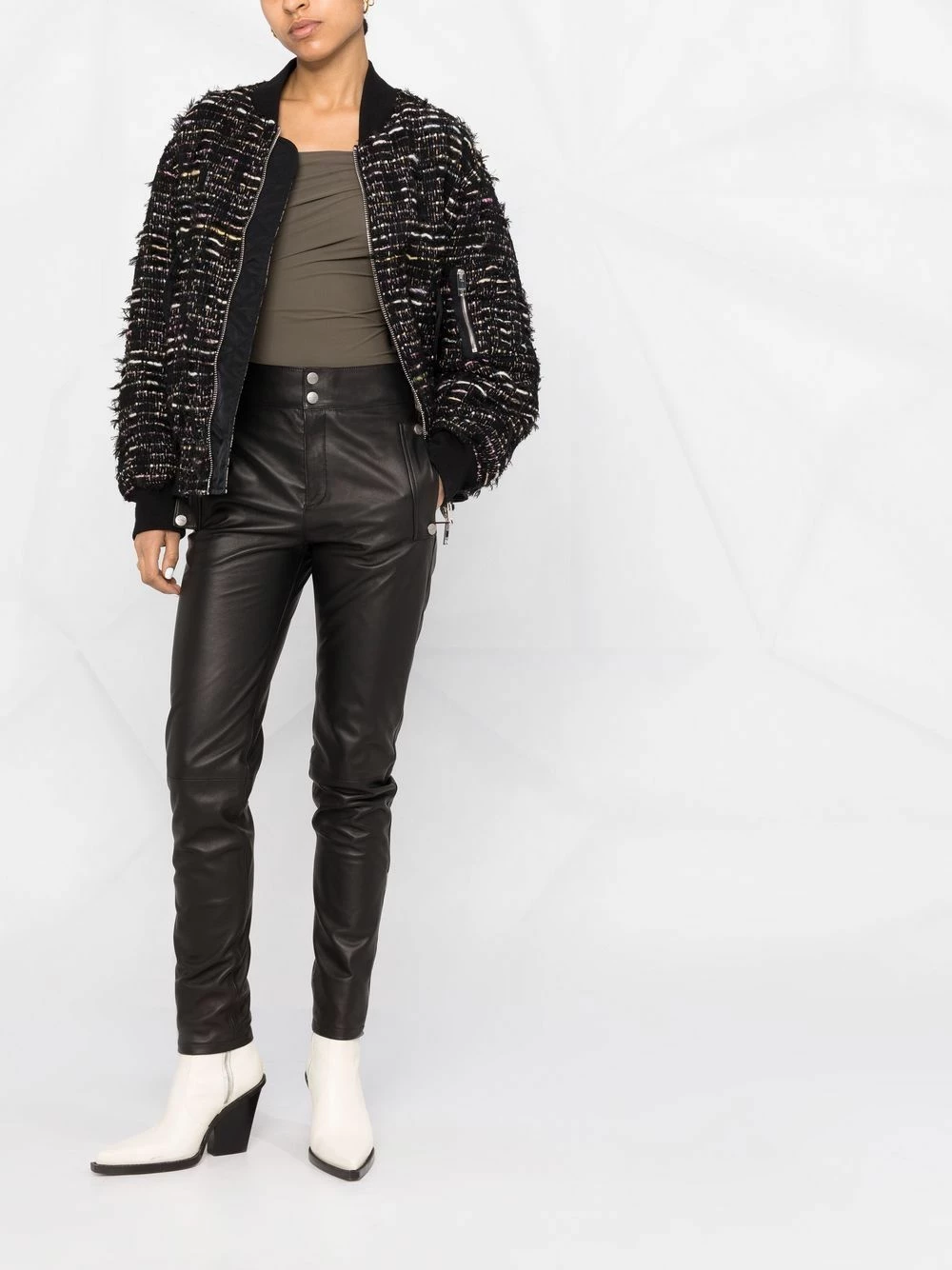 ETRO Pantalon skinny en cuir Qualité Supérieure pantalons skinny femme 2 ETRO pantalon skinny en cuir