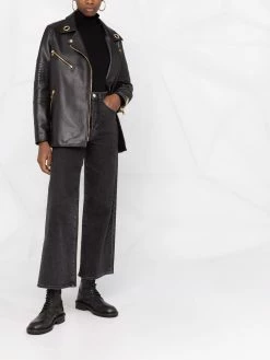 ETRO veste de moto à doublure à motif cachemire