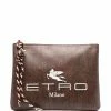 ETRO pochette à logo imprimé