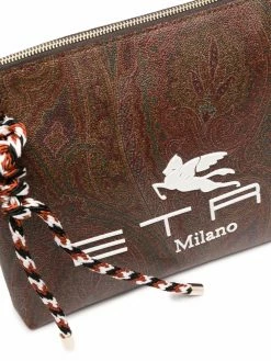 ETRO pochette à logo imprimé