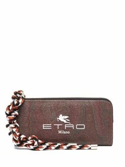 ETRO portefeuille zippé à imprimé cachemire