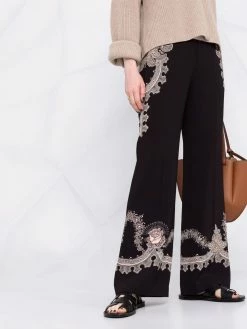 ETRO pantalon imprimé à taille haute