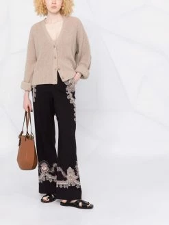 ETRO pantalon imprimé à taille haute