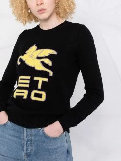 ETRO pull à logo intarsia