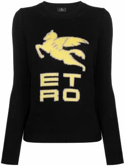 ETRO pull à logo intarsia