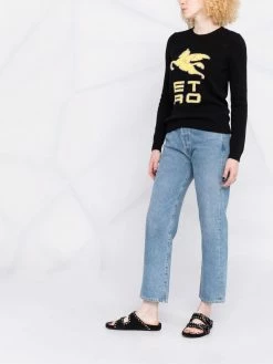 ETRO pull à logo intarsia