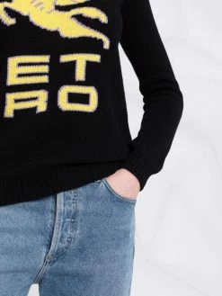 ETRO pull à logo intarsia