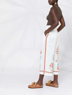 ETRO pantalon imprimé à taille haute