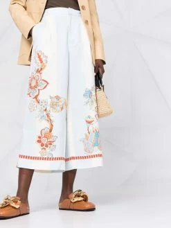 ETRO pantalon imprimé à taille haute