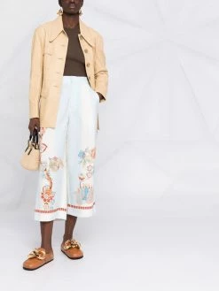 ETRO pantalon imprimé à taille haute