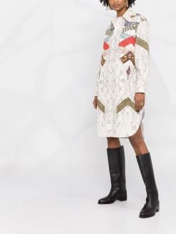 ETRO robe-chemise à imprimé graphique