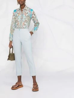ETRO pantalon court à taille haute