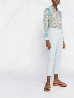 ETRO pantalon court à taille haute