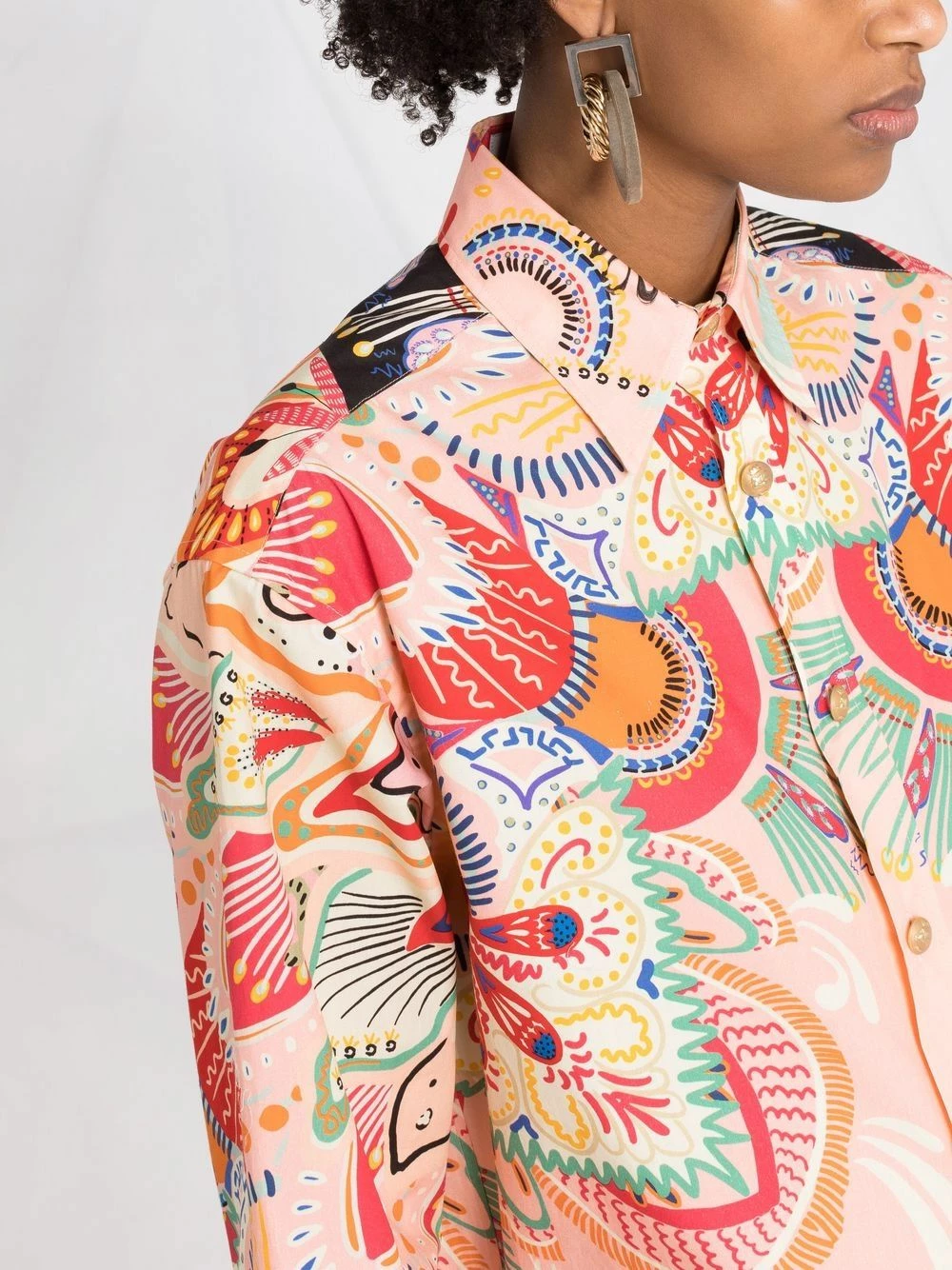 ETRO Robe chemise à imprimé graphique Prix Dégriffé robes de jour femme 5 ETRO robe-chemise à imprimé graphique