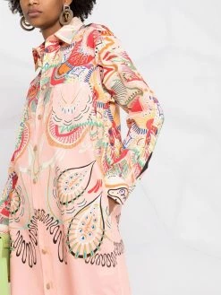 ETRO Robe chemise à imprimé graphique Prix Dégriffé robes de jour femme 10 ETRO robe-chemise à imprimé graphique