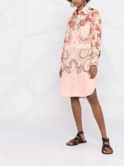 ETRO Robe chemise à imprimé graphique Prix Dégriffé robes de jour femme 13 ETRO robe-chemise à imprimé graphique