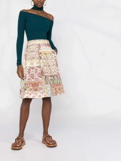 ETRO jupe imprimée à taille haute