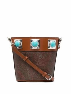 ETRO sac seau Crown Me à motif cachemire