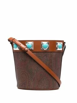 ETRO sac seau Crown Me à motif cachemire