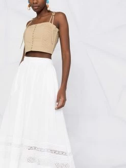 ETRO jupe longue May brodée de dentelle