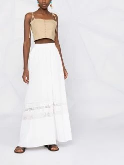 ETRO jupe longue May brodée de dentelle