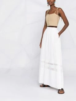 ETRO jupe longue May brodée de dentelle