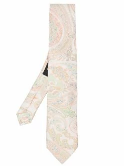 ETRO cravate en soie à imprimé cachemire