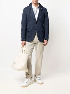 ETRO blazer imprimé à capuche détachable