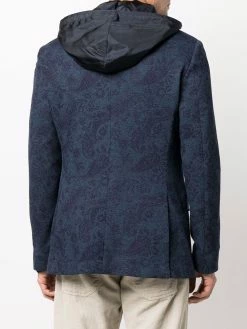 ETRO blazer imprimé à capuche détachable