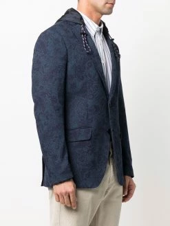 ETRO blazer imprimé à capuche détachable