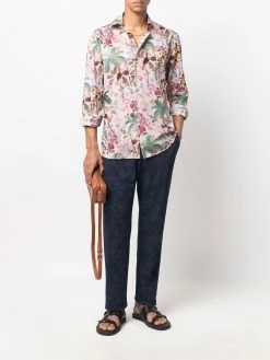 ETRO pantalon slim à motif cachemire
