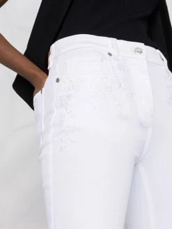 ETRO jean à fleurs brodées
