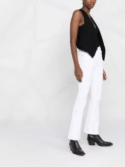 ETRO jean à fleurs brodées