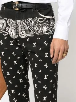 ETRO jean droit à imprimé cachemire