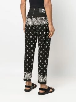 ETRO jean droit à imprimé cachemire