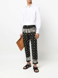 ETRO jean droit à imprimé cachemire